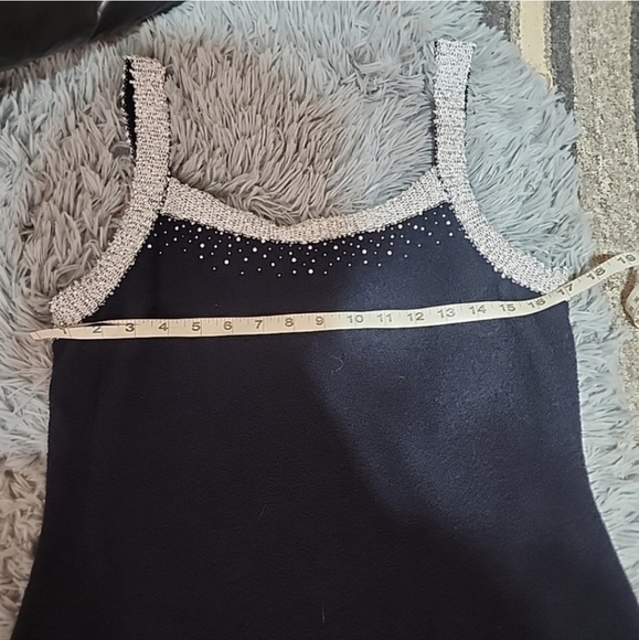 ST. JOHN Collection Women's Wool Blend Black Metallic Pearls Shimmer Dress. - Picture 7 of 11